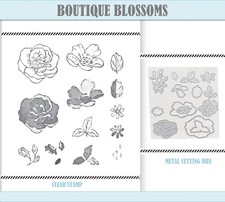 BOUTIQUE BLOSSOMS Stamps and Metal Cutting Dies DIY Scrapbooking Album card