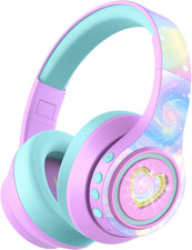 Auraa Active Noise Cancelling Headphones for Kids, LED Light Up, Bluetooth 6.0,