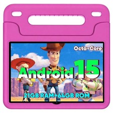 Android 15 Kids Tablet, 2025 Upgraded 10.1 Inch Tablets with Octa-core Proces...