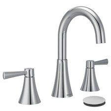 Bathroom Sink Faucet 2 Handle Widespread Chrome Modern Moen 84023 Ronan Valve