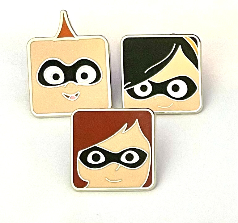Lot of 3 Disney Pins - Incredibles 