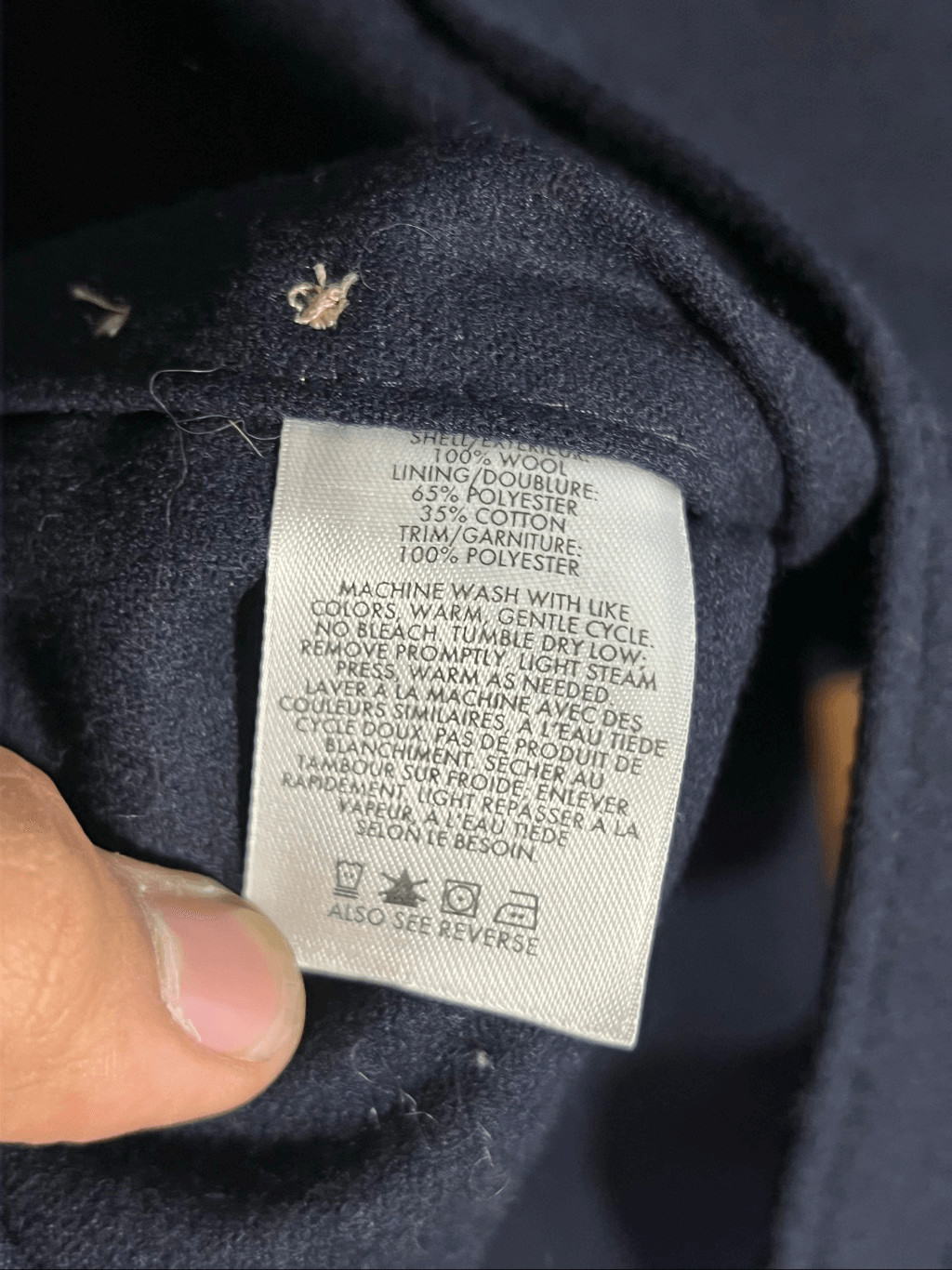 Pendleton Men’s Wool Elbow Patch Navy Button Trai… - image 6