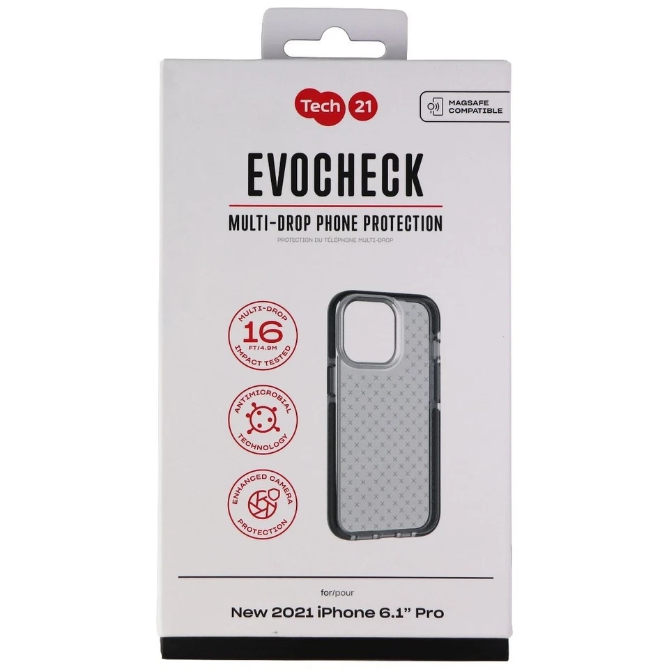 Tech21 Evo Check Series Flexible Gel Case for Apple iPhone 13 Pro - Black - Image 4 of 4