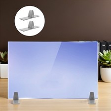 2Pcs Reusable White Alloy Screen Retainer Clips for Desk Partition
