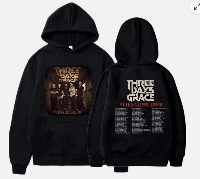 Three Days Grace Alienation 2026 Tour - Three Days Grace Hoodie