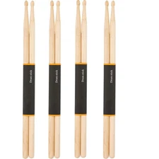 WOGOD 5A Drum Sticks Maple Drumsticks (four pair) Burlywood Drumsticks- 4 pair