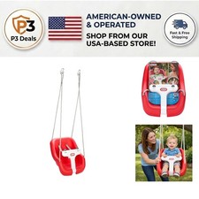 Snug 'n Secure 2-in-1 Red Swing - Ages 9 to 4 , No Assembly Required