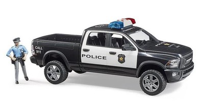 BRUDER RAM 2500 Polizei LKW mit Polizist - Maßstab 1:16 - POLIZEISPIELZEUG