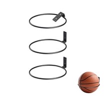 3pcs Ball Holder Wall Mount  Foldable Ball Storage Rack 7 inch Basketball Hold...