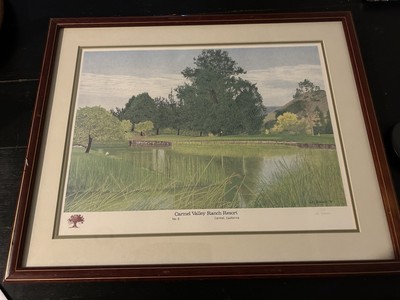  Carmel Valley Ranch Resort Hole # 5'' In Colored Pencil by J.R. Bowser.