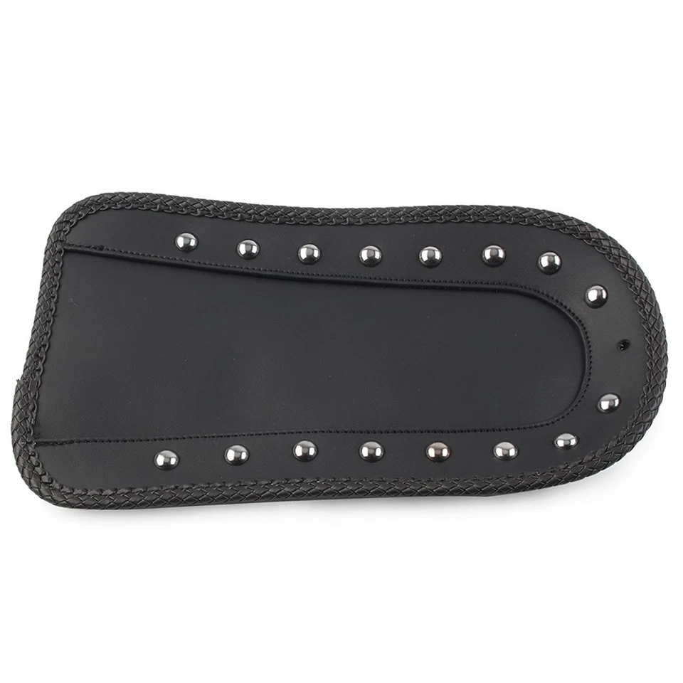 Babero guardabarros asiento trasero cuero puntada llama negro para Honda VTX1800R/C VTX1300S/R Foto 2 de 4