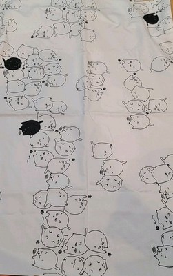 2pc Set Cat Lady Box  Standard Pillowcases Black White Cat Print