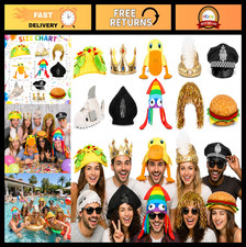Bulk Funny Party Hats - Crazy Costume Hats for Adults, Photo Booth Props, Birthd