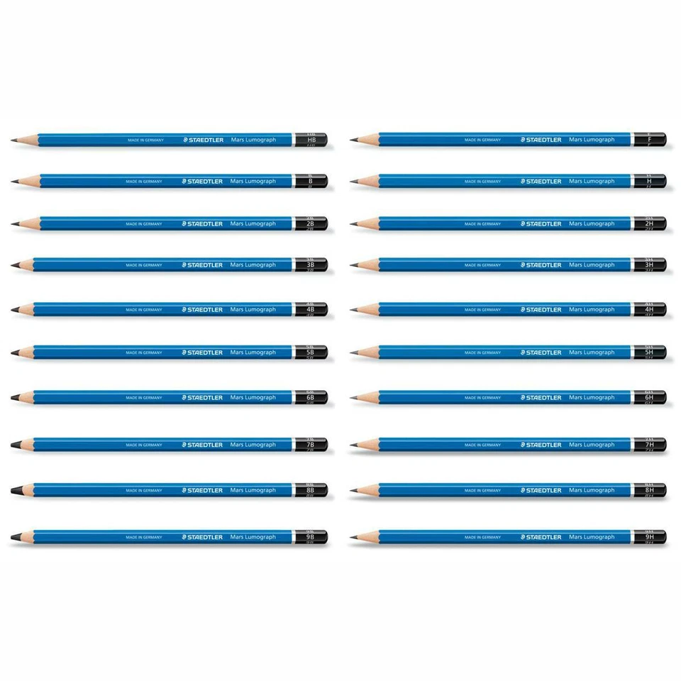 STAEDTLER Bleistift Mars Lumograph 100 alle Härten 10H - 12 B [Härte wählbar]