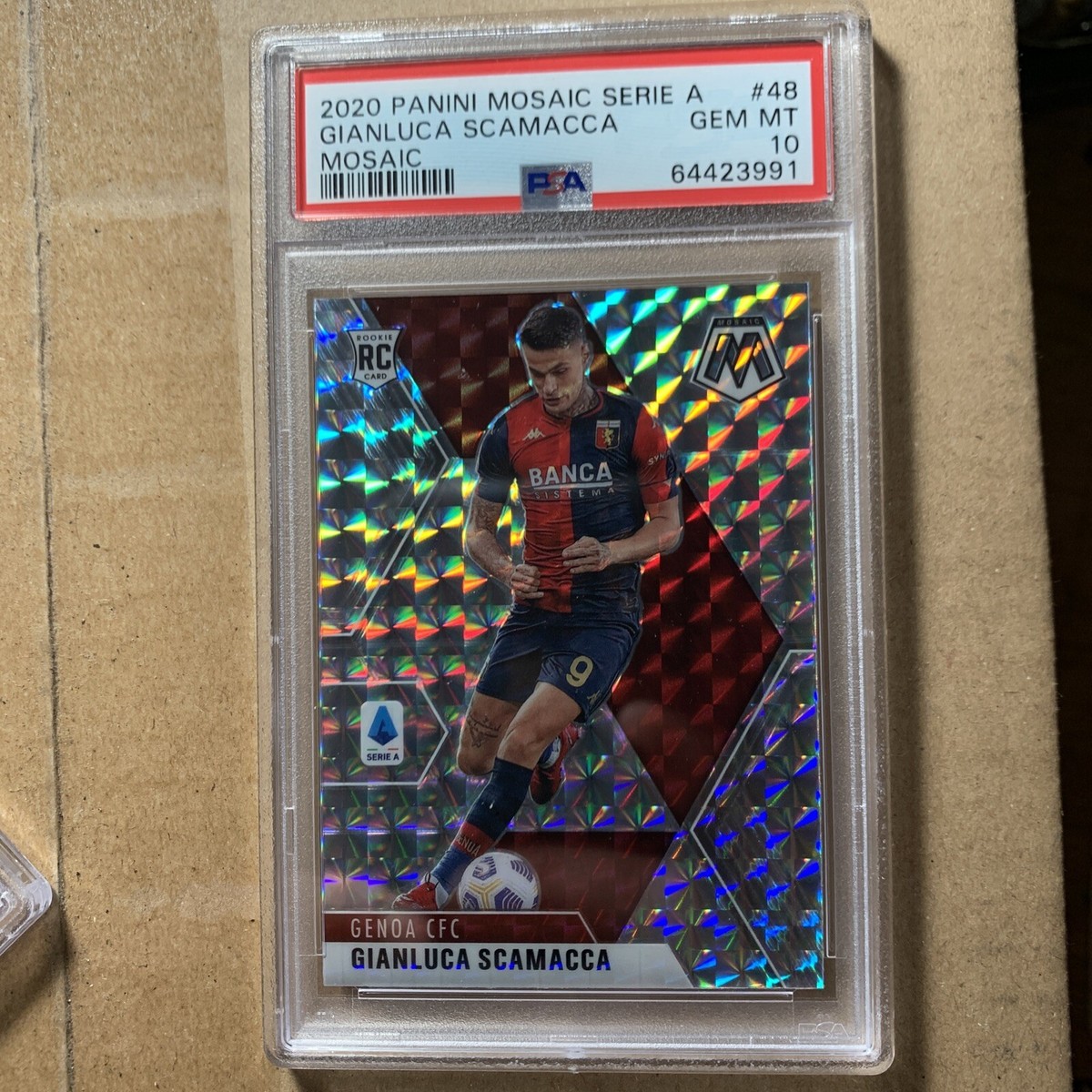 2020-21 Gianluca Scamacca Panini Mosaic Serie A Rookie Red Prizm