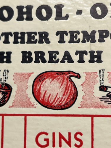 vtg 30s 40s Columbia Cigars Advertising Sign Gins for Mouth Breath Store LOVE - Picture 10 of 12