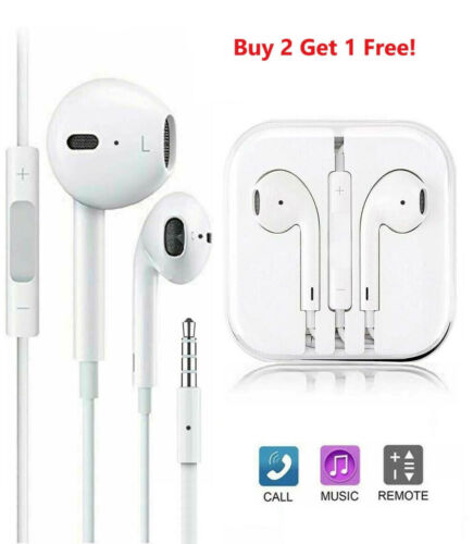 Apple Headphones Earphones Handsfree With Mic For iPhone 6s 6 Plus 5s iPad iPod - Picture 1 of 12