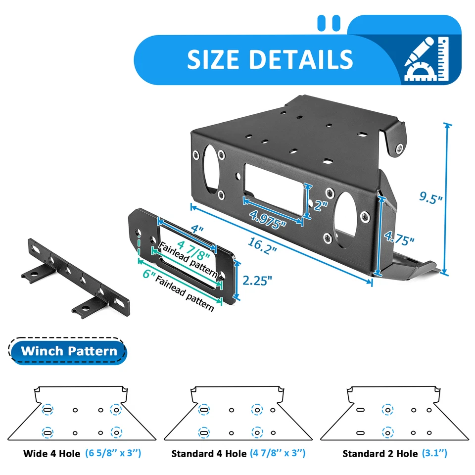 Steel Winch Mount Plate Fit Can Am Maverick 800 1000 800R 1000R Trail Sport 18+ - Image 3 of 4