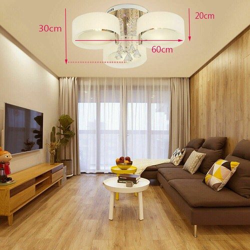 3 Flammig Kristall Hängeleuchte Kronleuchter LED E27 Deckenlampe Wohnzimmer - Bild 4 von 12