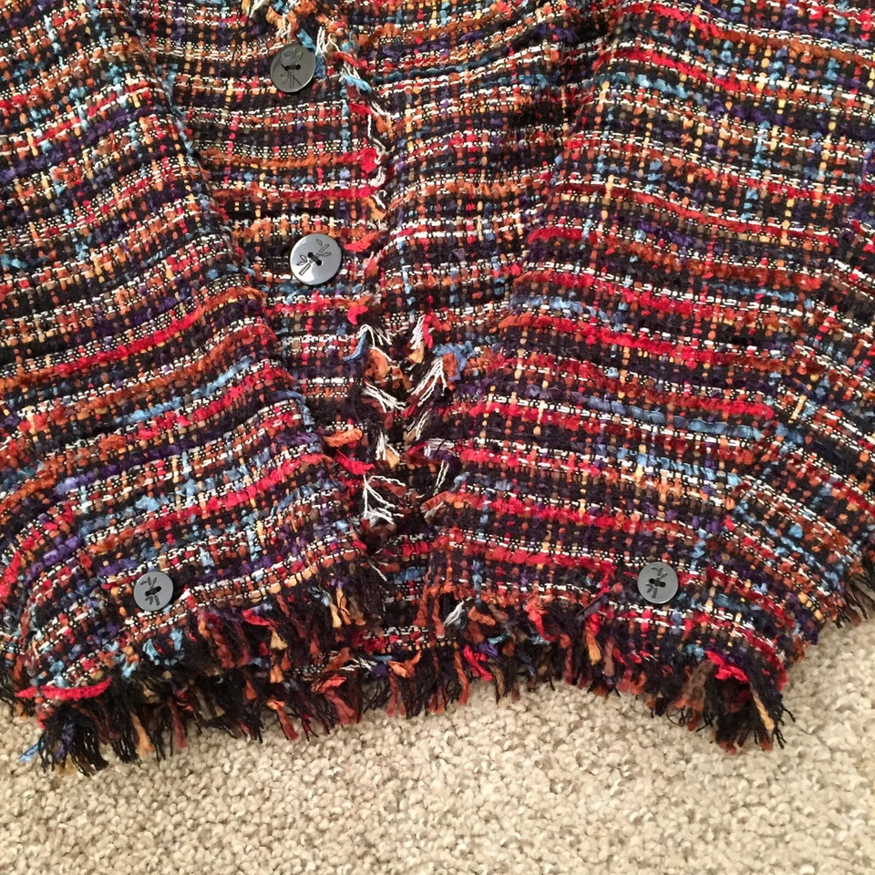 Hearts Of Palm Blazer Womens Size 14 Multicolor Shag  - Image 4 of 4