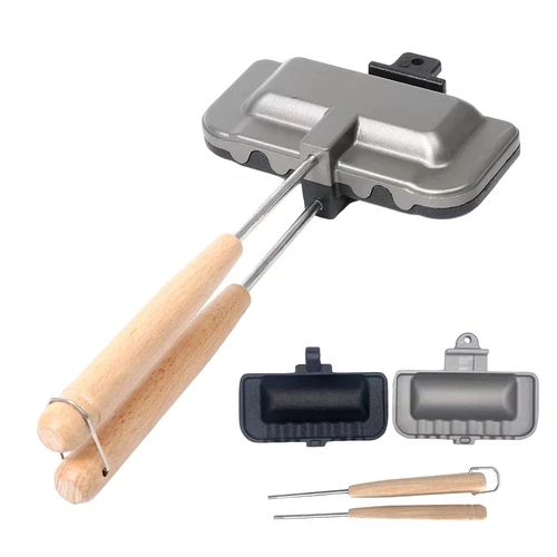 Sandwich Maker Hand Toaster Double Sided Panini Grill Press Hot Pans Non-Stick - Picture 6 of 9