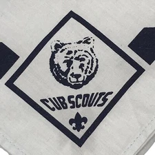 Cub Scout Classic Blue Bear Silk Screen Neckerchief (LB1625)