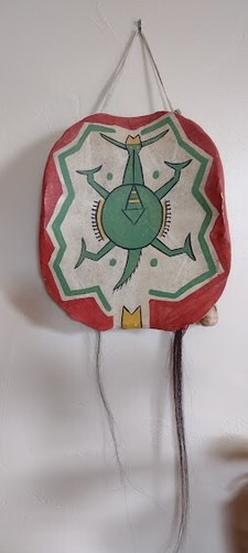 HAND- MADE NATIVE AMERICAN TURTLE SHELL DRUM COMMON SNAPPING TURTLE*