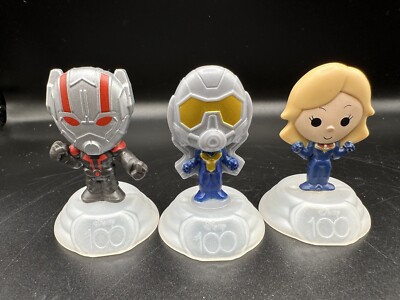 3 McDonald's DISNEY 100 Happy Meal Toys 2023 - WASP, ANT MAN, & CAPTAIN MARVEL