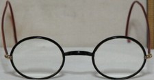 ANTIQUE EYEGLASSES - ZILO COATED WIRE FRAMES with CASE