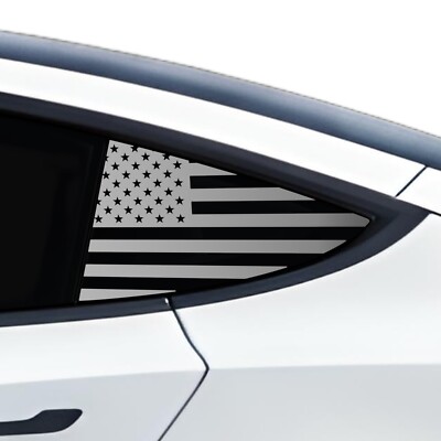Fits Tesla Model 3 2024-2026 Quarter Window American Flag Decal Sticker
