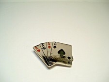Four Aces Playing Cards Belt Buckle Made in the USA 2502 Poker