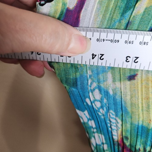 Cailean Pleated Sheath Dress Watercolor Pleats Stretch To Fit Xl Resort Date - Picture 5 of 9