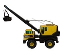 Vintage Tonka Mighty Diesel Crane Truck Yellow Black 18" Steel Construction Toy