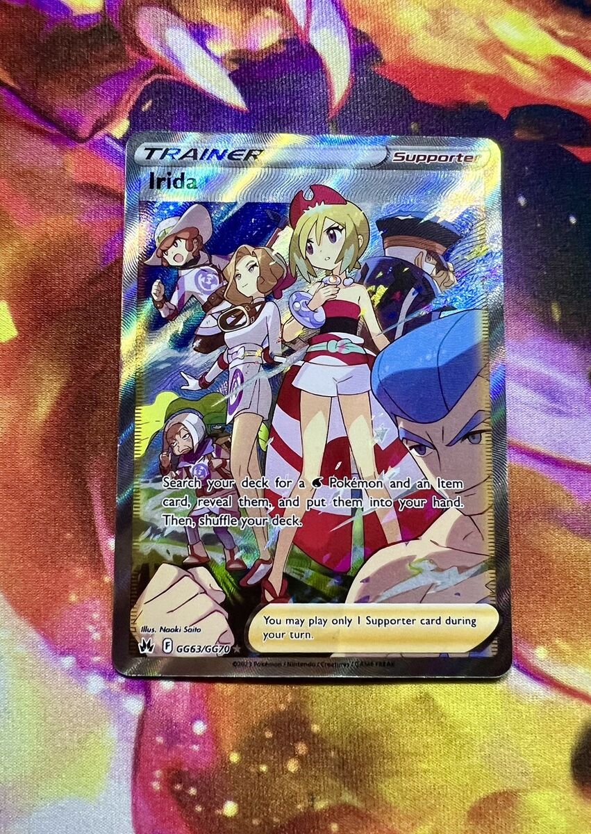 Irida GG63/GG70 Crown Zenith - Full Art Pokémon Card - Fresh Irida GG63/GG70 Crown Zenith - Full Art Pokémon Card - Fresh