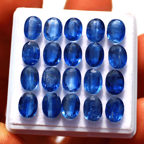 6 Pcs Natural Blue Kyanite Untreated 8mmx6mm Oval Cut Calibrated Gemstones Lot - Picture 3 of 12