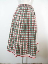 Trachtenrock Zechner grün rot Rock mit Überrock hammer Trachten Rock Gr.36