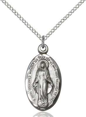 925 Sterling Silver Our Lady Grace Miraculous Virgin Mary Medal ...