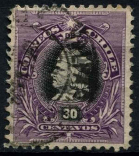 Chile 1901-4 SG#91, 30c Black And Deep Violet, Christopher Columbus Used #D37499 - Picture 1 of 1