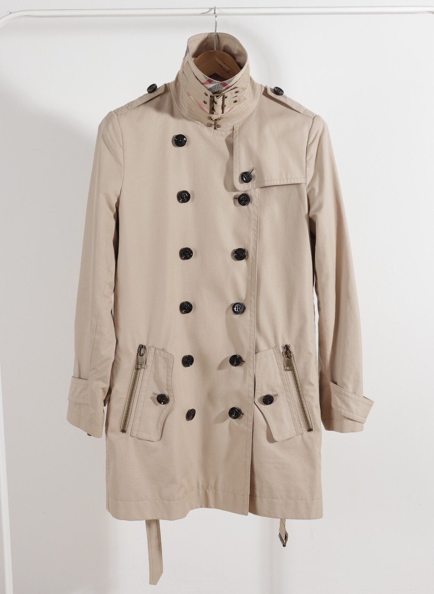 Women's Burberry Brit Cotton Beige Belted Trench Coat UK14 Women's Burberry Brit Cotton Beige Belted Trench Coat UK14