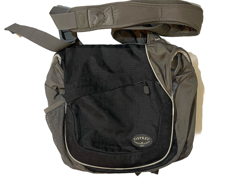 Osprey Float Courier Bag Grey Black Travel Carry On Shoulder Strap Messenger