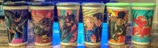 6 Batman Returns McDonald's Collector Cup Cups Lot Complete Set w/ Lids 1992