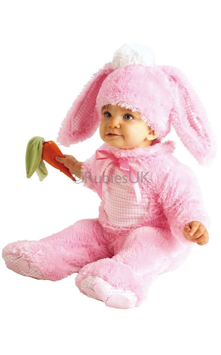 Kids Animal Rabbit Precious Pink Bunny Wabbit Girls Fancy Dress