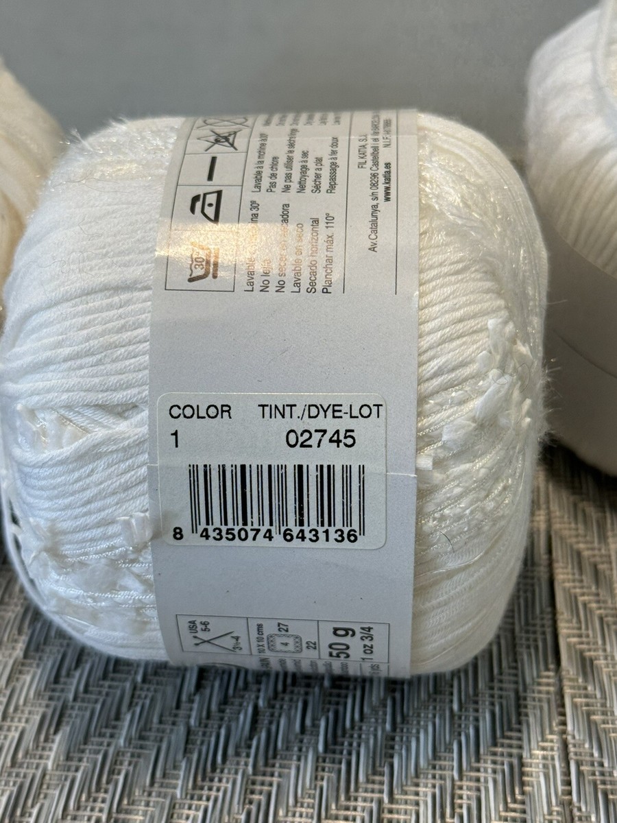 BARGAIN!!! KATIA IBIZA Ribbon Yarn ~ Color#1-White 50g/116yds