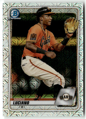 2020 Topps Bowman Chrome MLB No. BD-190 Marco Luciano Mojo Refractor