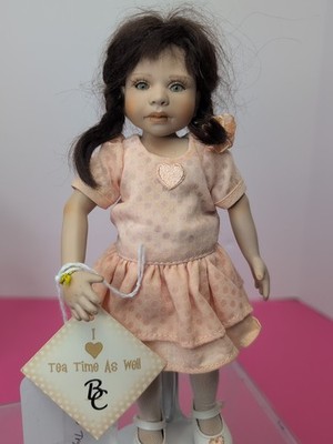 8.5'' Berdine Creedy Limited Artist Doll All Vinyl Brunette I Love Tea Signed #SA