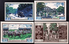 BRAUNSCHWEIG 1921 "Bad Harzburg" Complete Series German Notgeld Old Truck! Horse