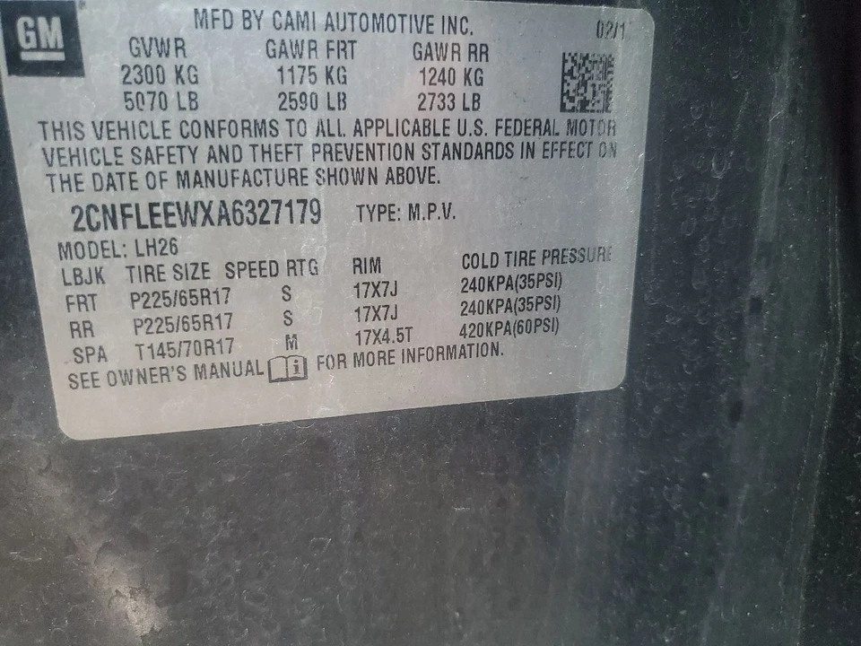 EQUINOX   2010 Transfer Case 367959 - Image 4 of 4