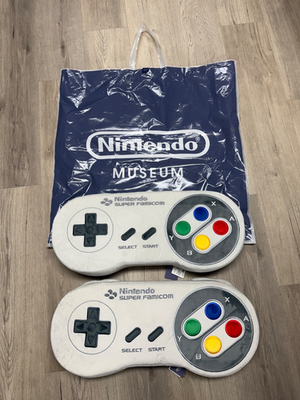 Nintendo Museum Kyoto SNES Super Famicom controller cushion plush