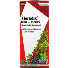 2 X Gaia Herbs, Floradix, Iron + Herbs, Liquid Herbal Supplement, 8.5 fl oz (250