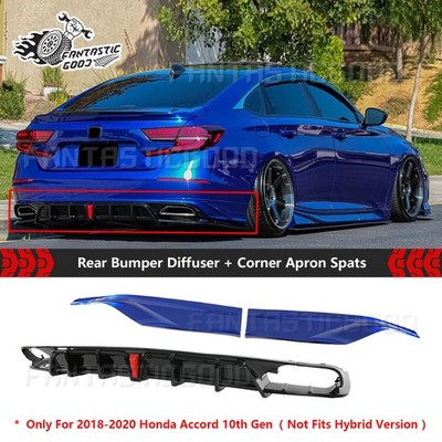For Honda Accord 21-22 Yofer Rear Diffuser & Still Night Blue Side Corner Spats